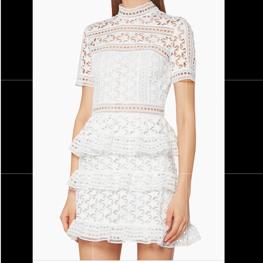 White Star Self Portrait Dress